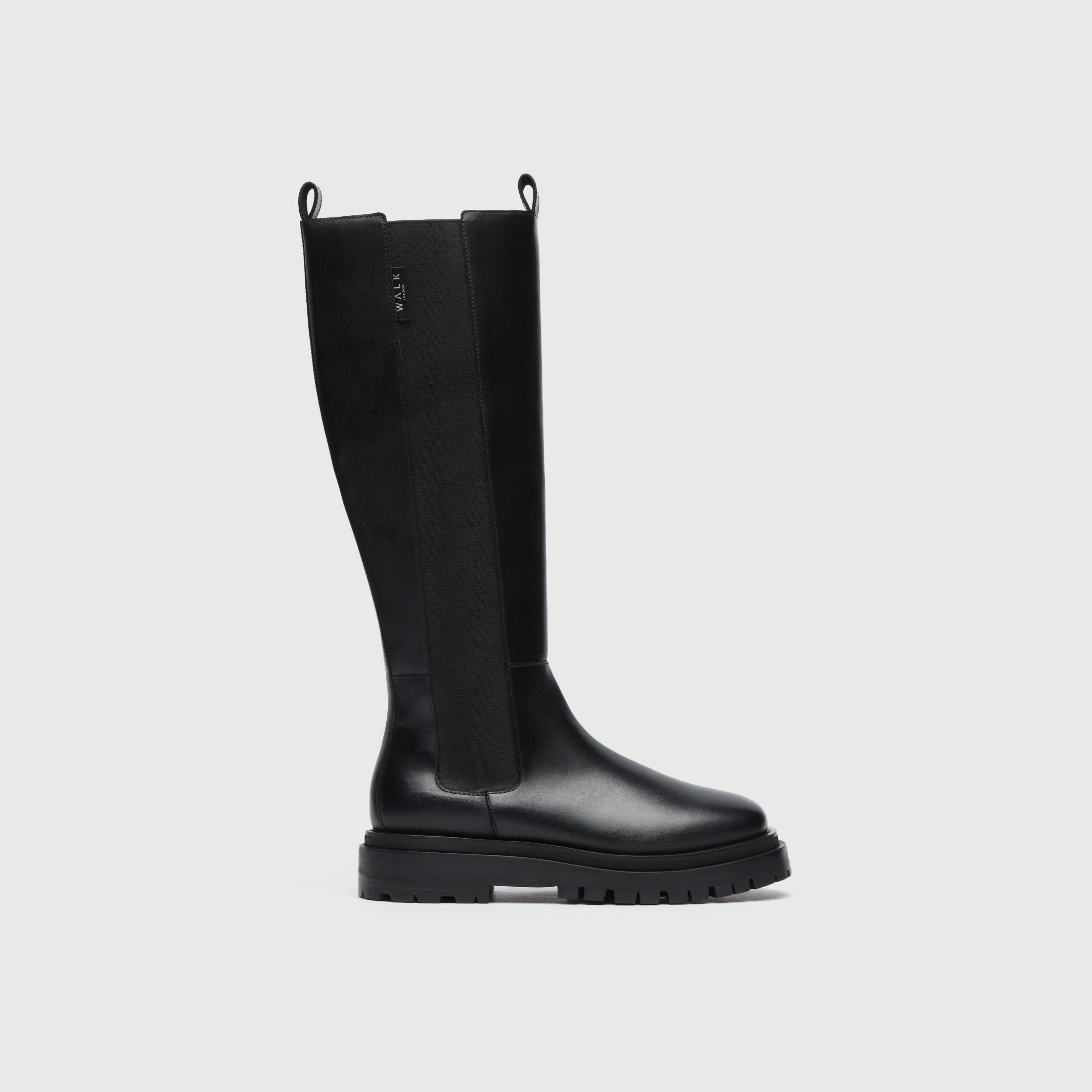 Walk London Dana Tall Chelsea Boot Black Leather Official Site