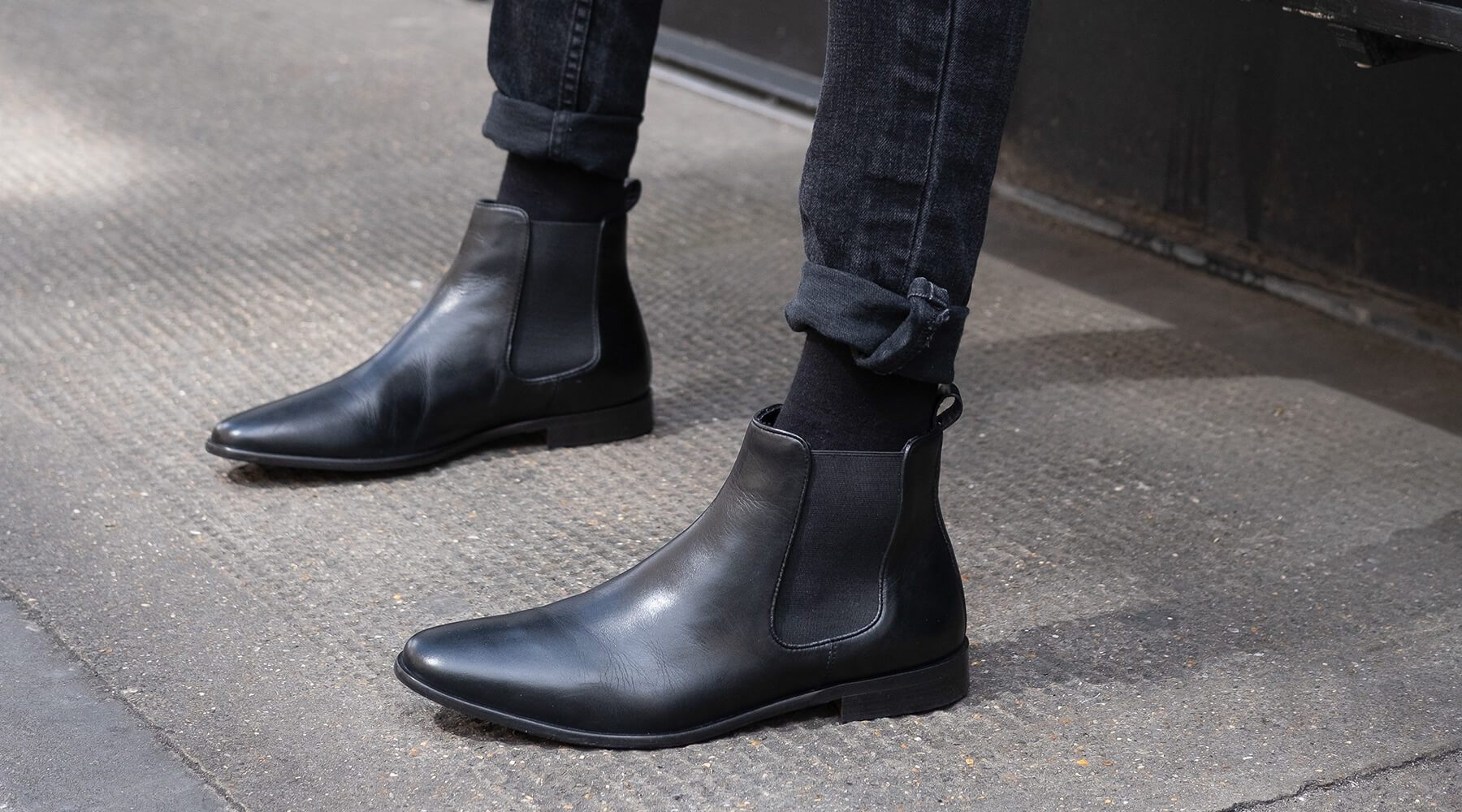 Wearing black cheap chelsea boots