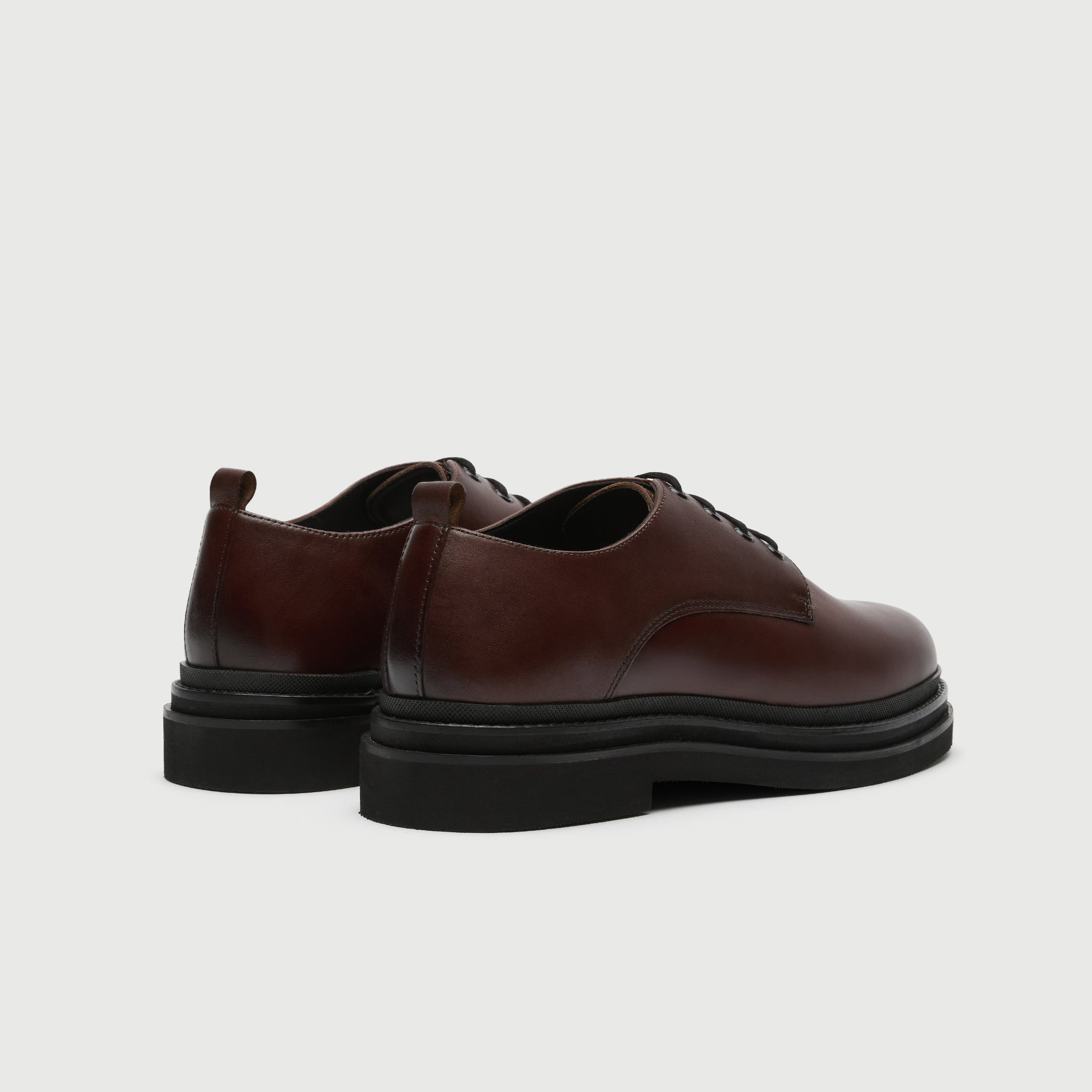 Walk London Brooklyn Derby Shoe - Brown Leather