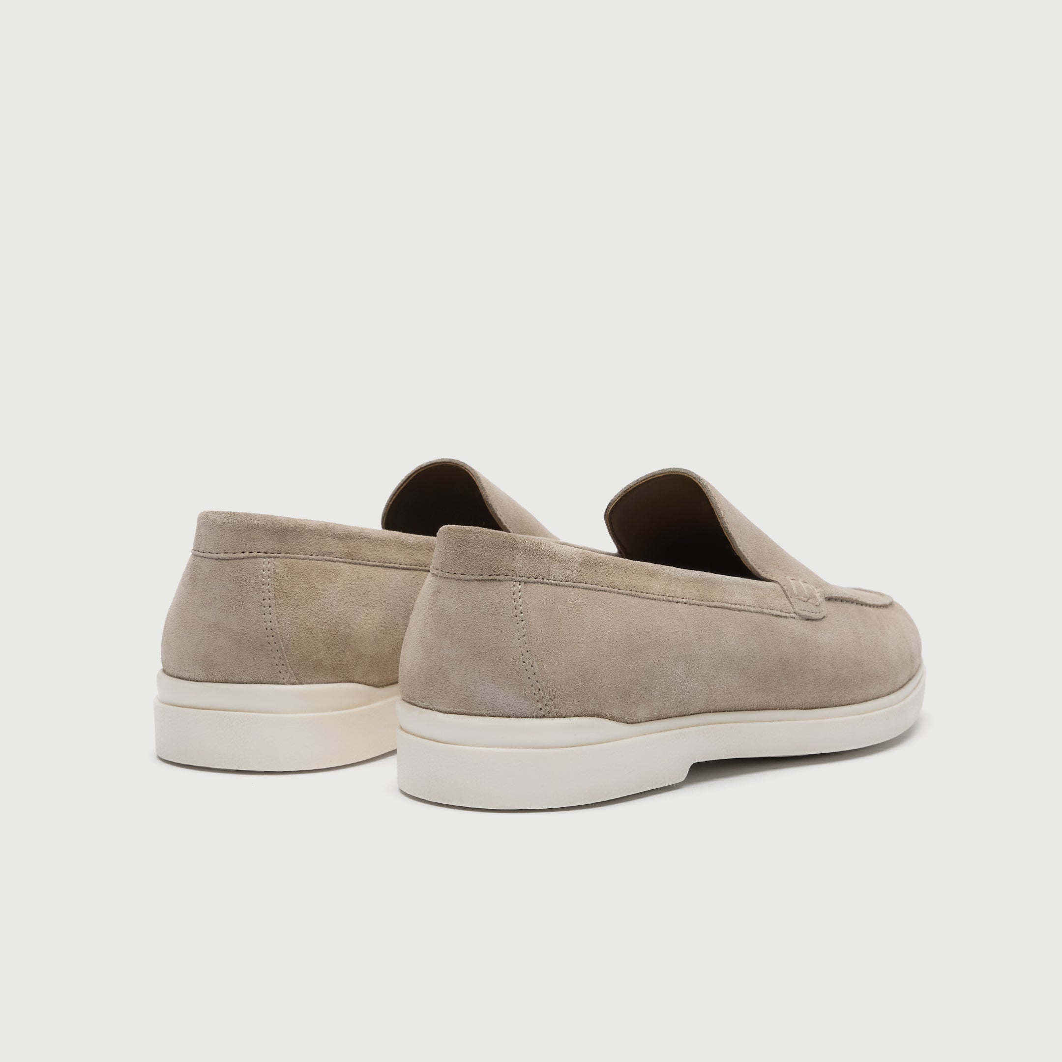 Walk London Mens Joshua Slip On in Stone Suede