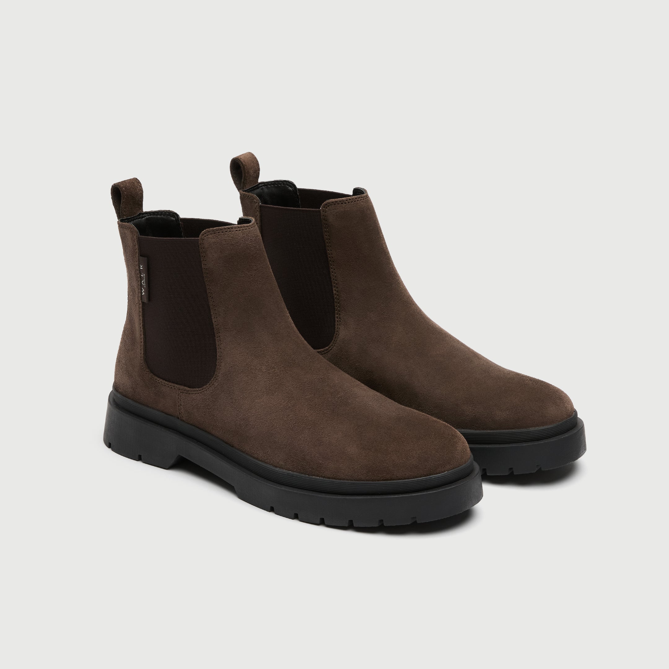 WALK London Men's Callum Chelsea Boot in Brown Suede