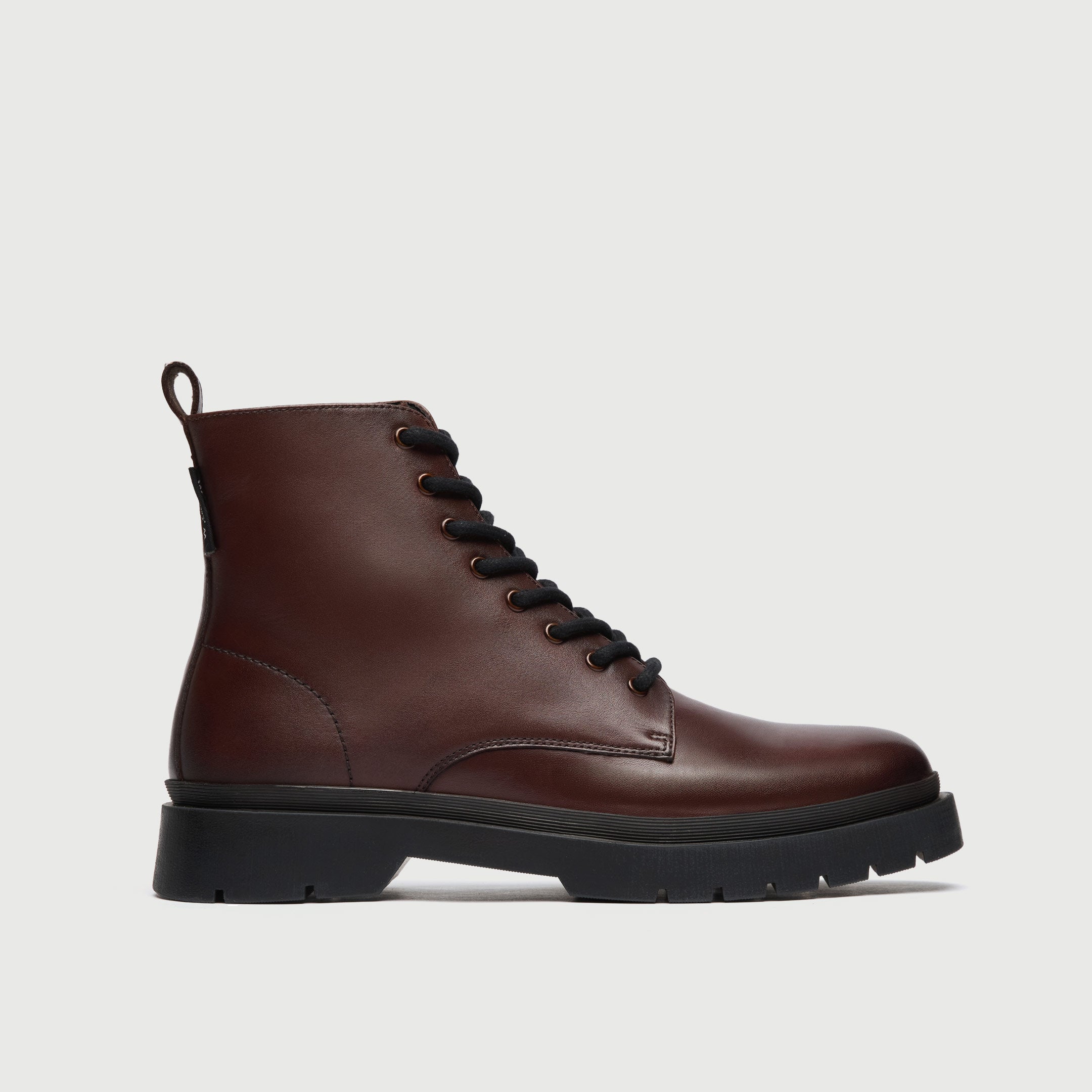 WALK London Men's Callum Lace Boot in Brown Leather