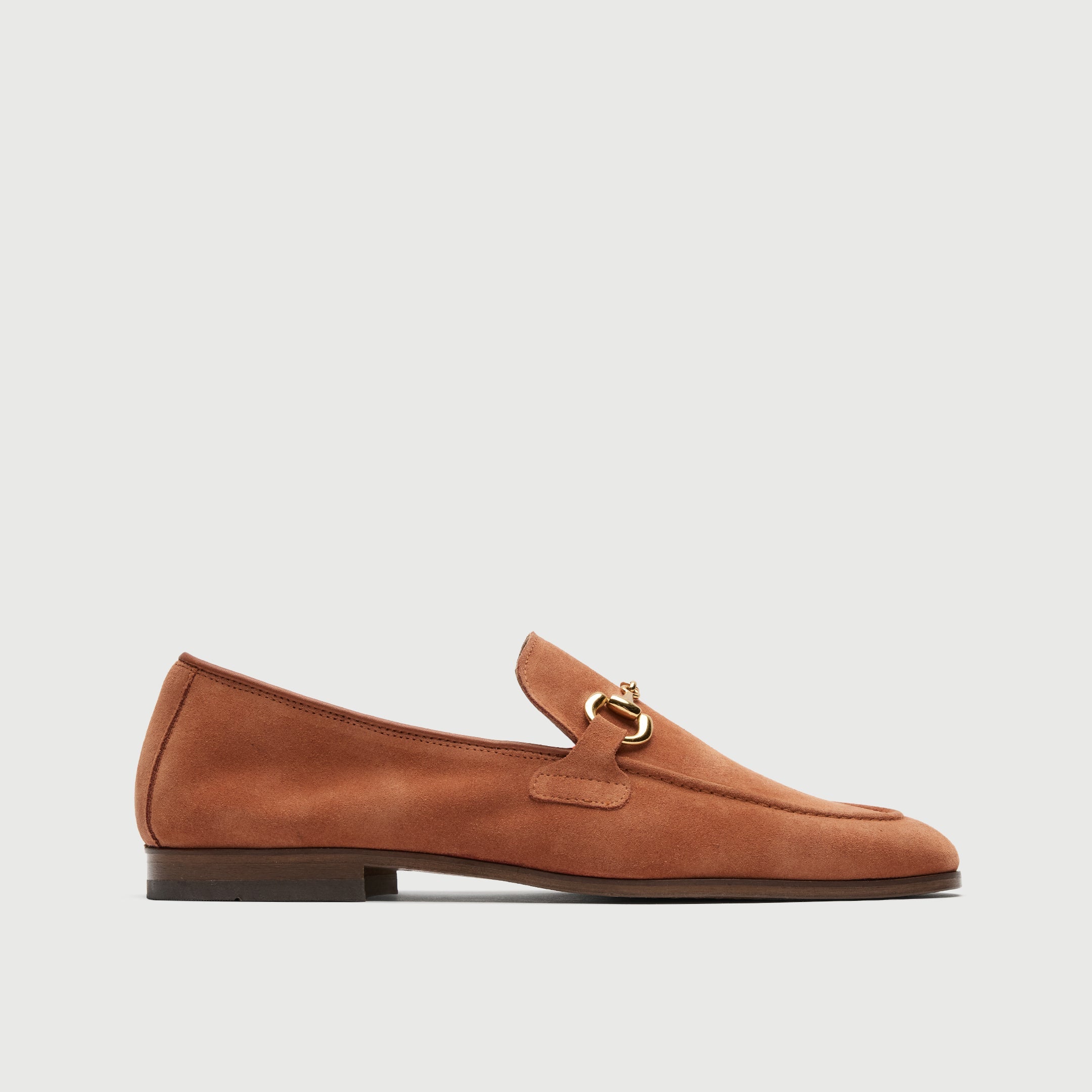 Walk London Mens Cassis Trim Loafer in Tan Suede