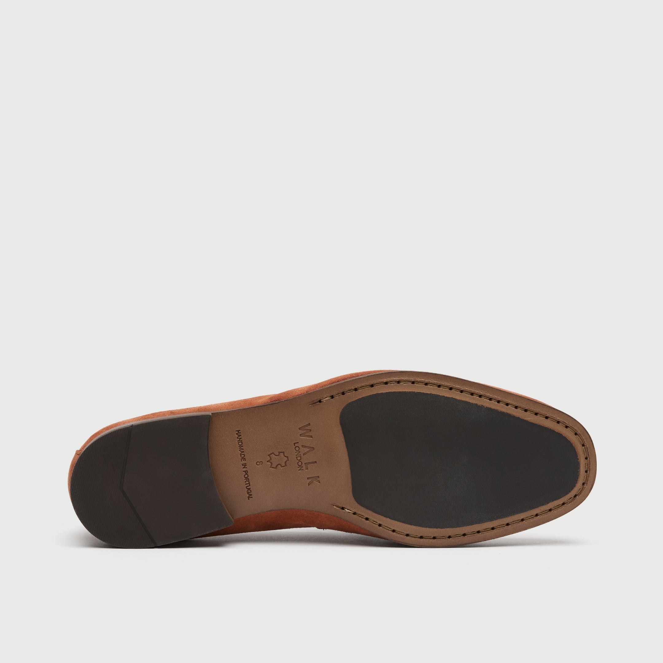 Walk London Mens Cassis Trim Loafer in Tan Suede