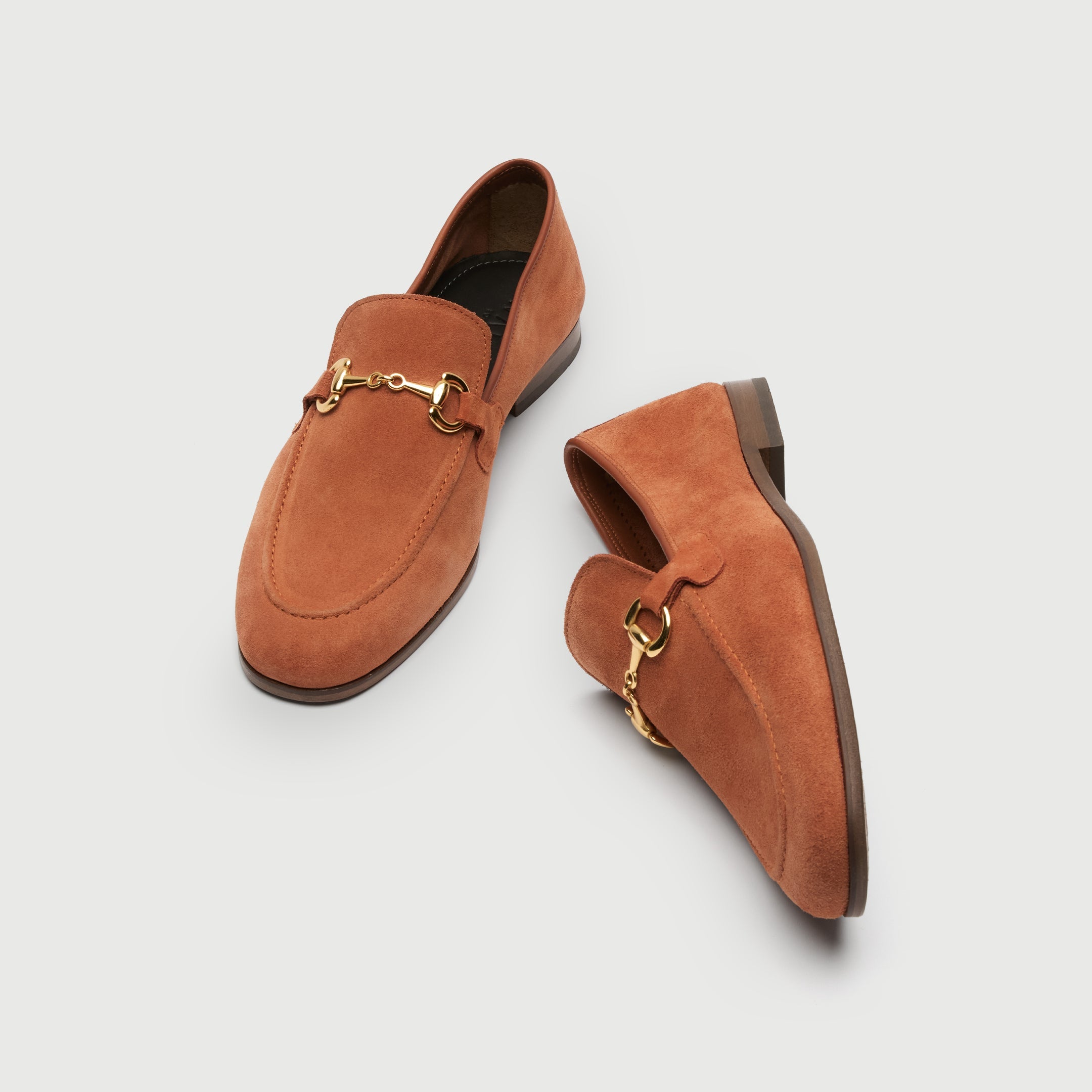 Walk London Mens Cassis Trim Loafer in Tan Suede