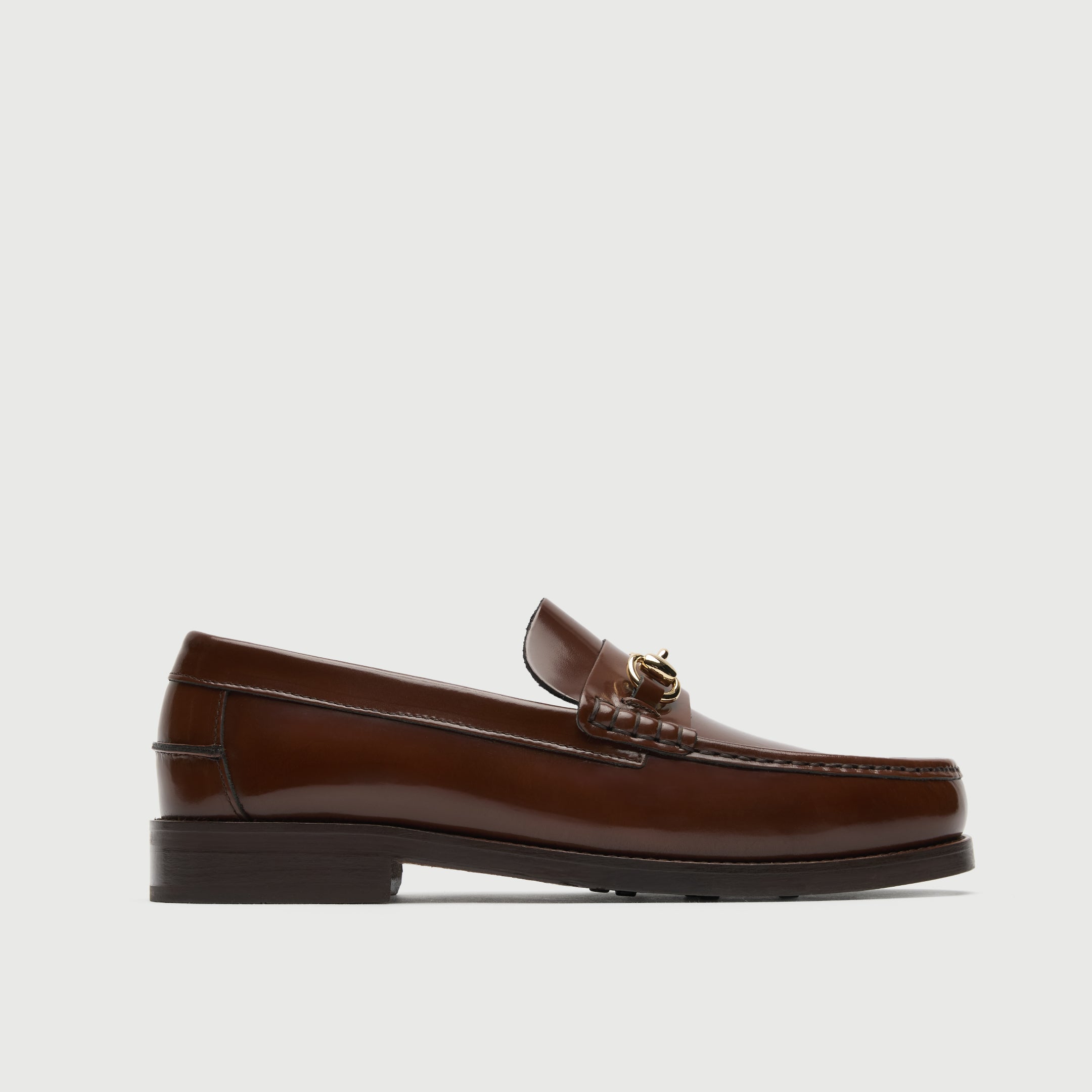 Walk London Mens Dalston Trim Loafer in Smooth Tan Leather