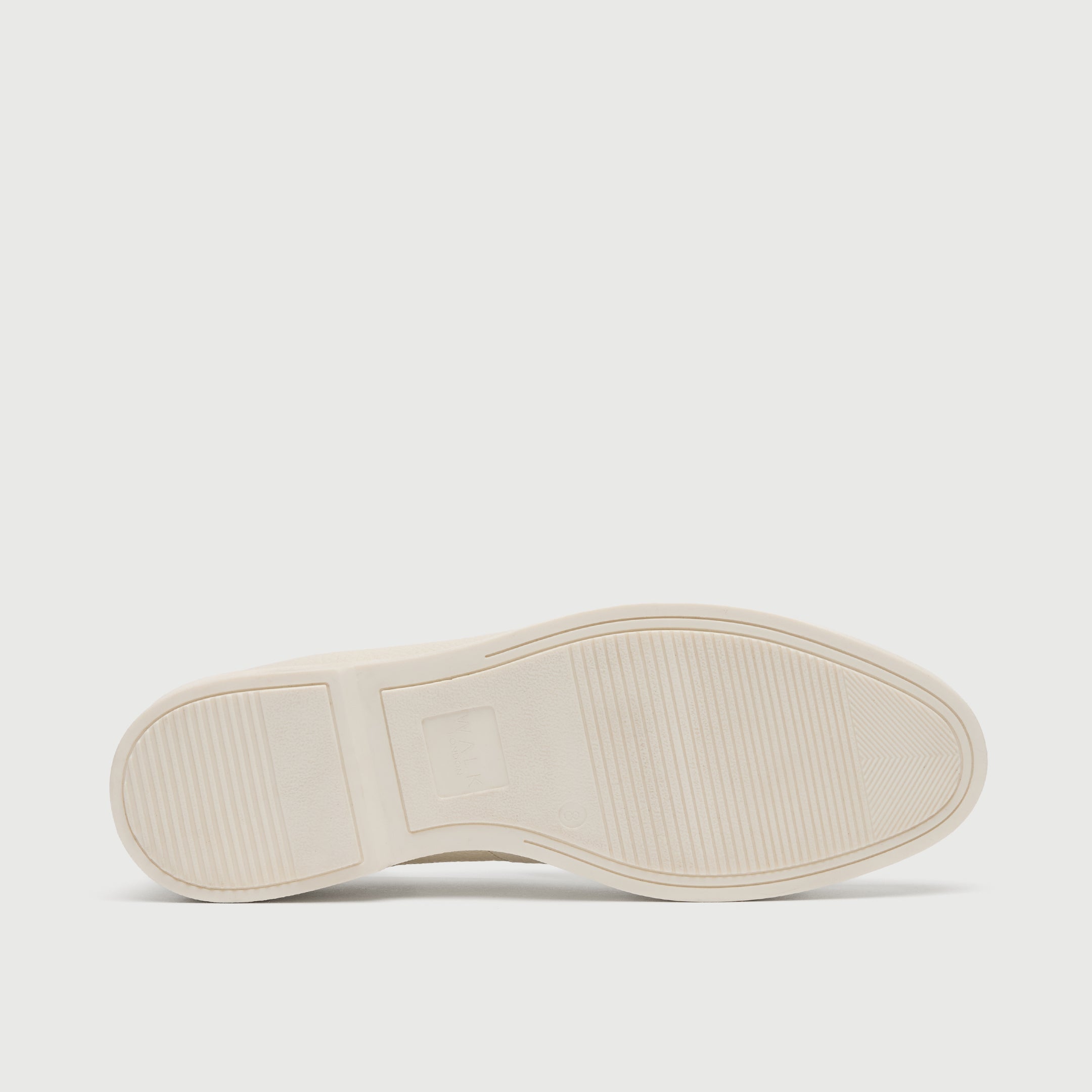 Walk London Mens Joshua Slip On in Off White Leather