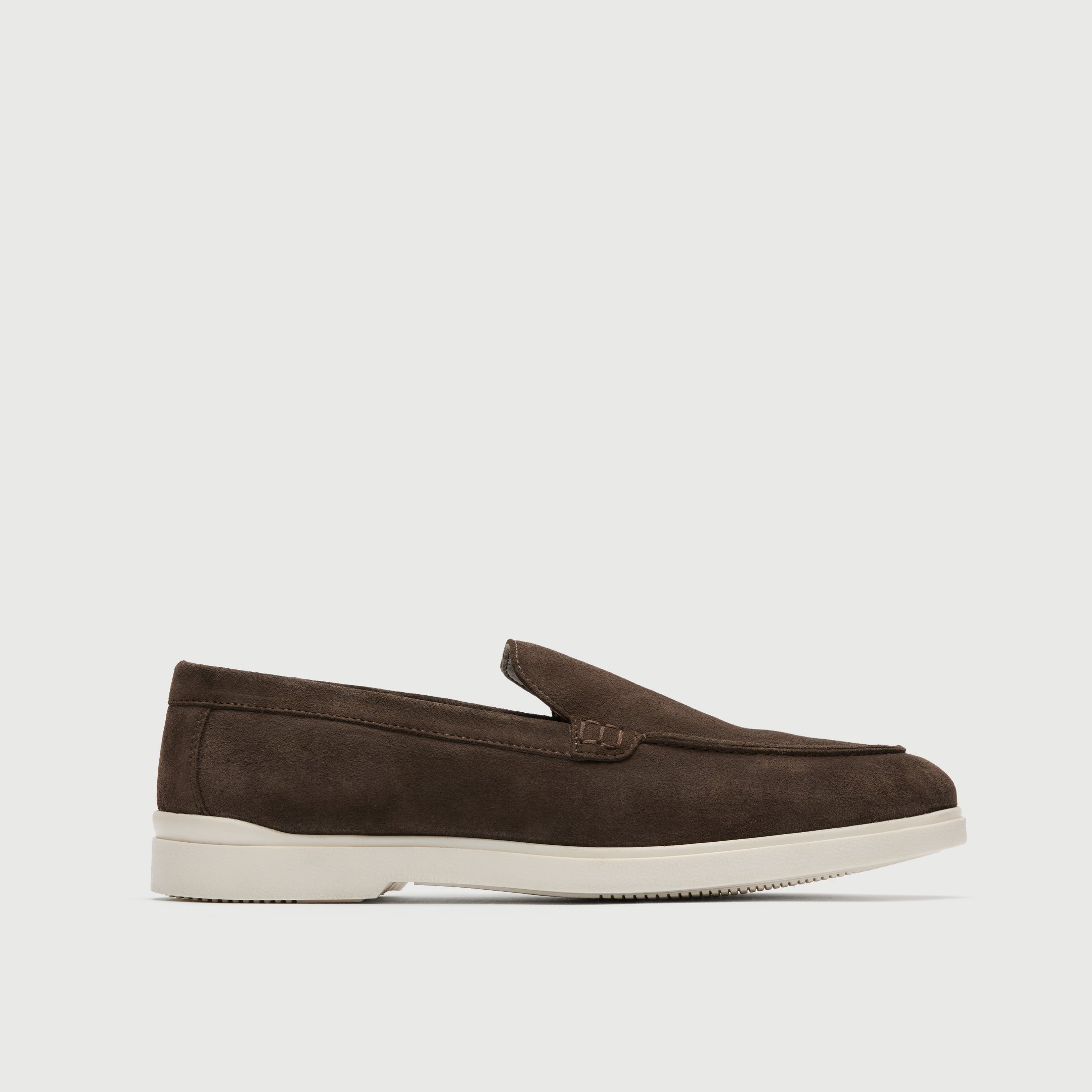 Walk London Mens Joshua Slip On in Brown Suede