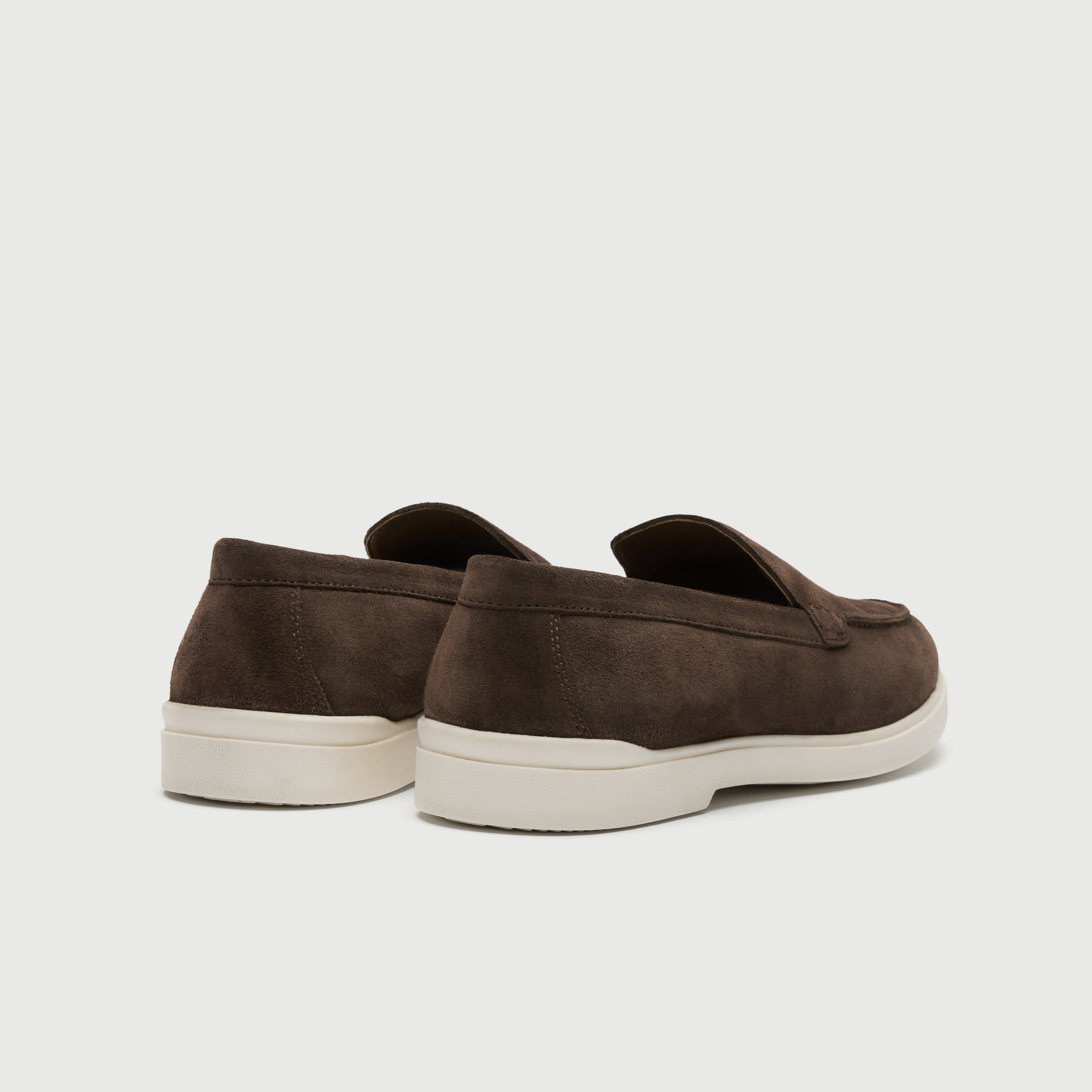 Walk London Mens Joshua Slip On in Brown Suede