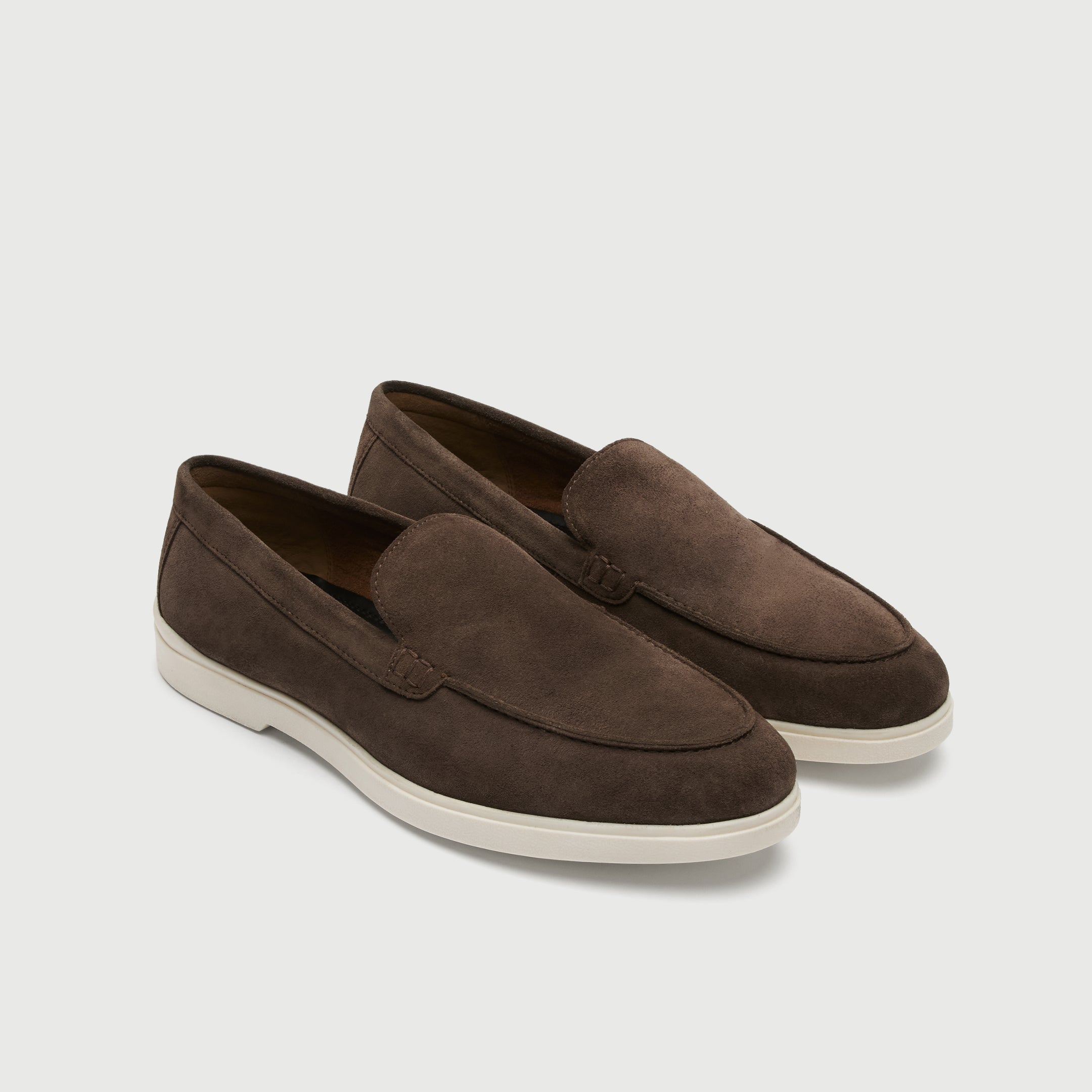 Walk London Mens Joshua Slip On in Brown Suede