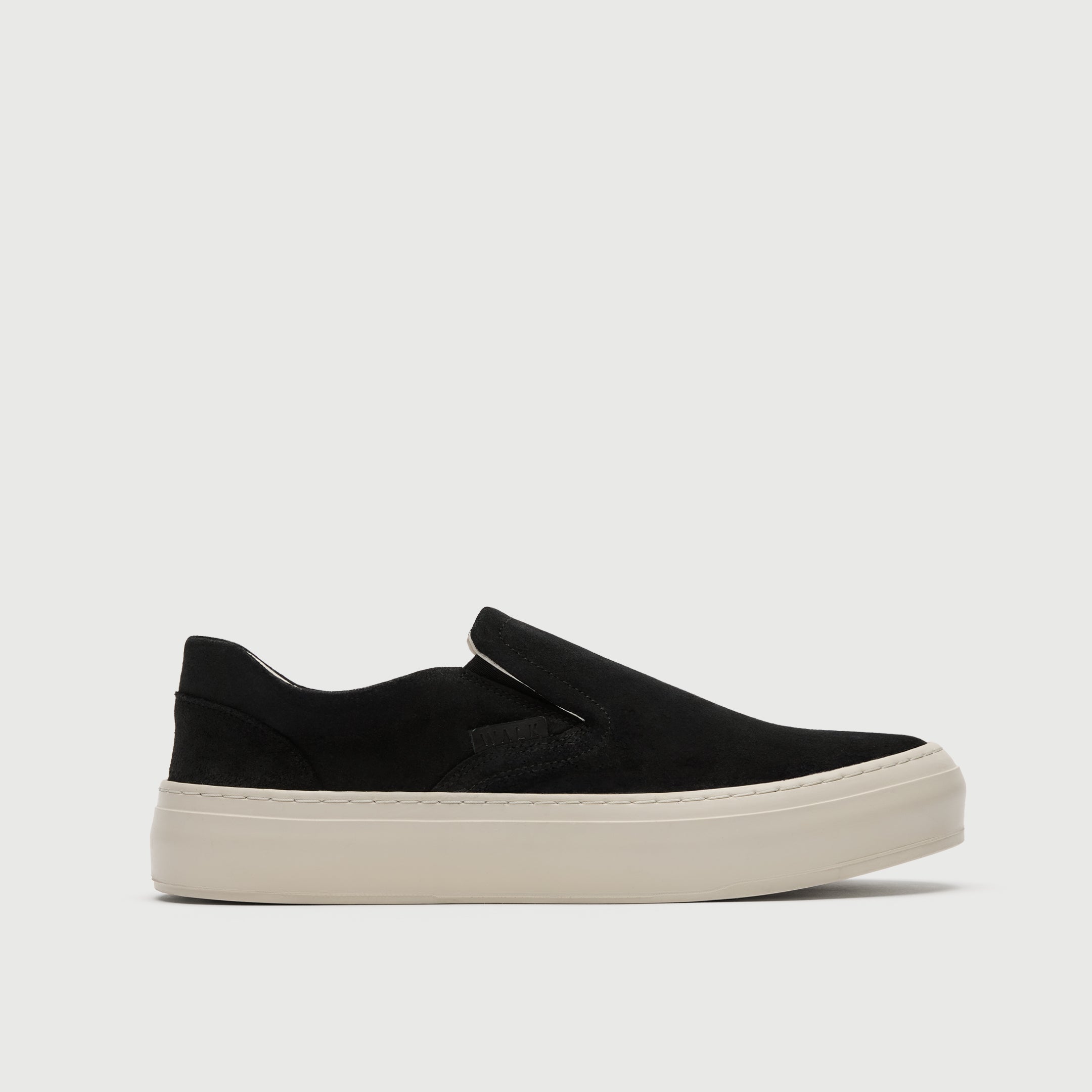 Walk London Mens Montpellier Trainer | Black Suede