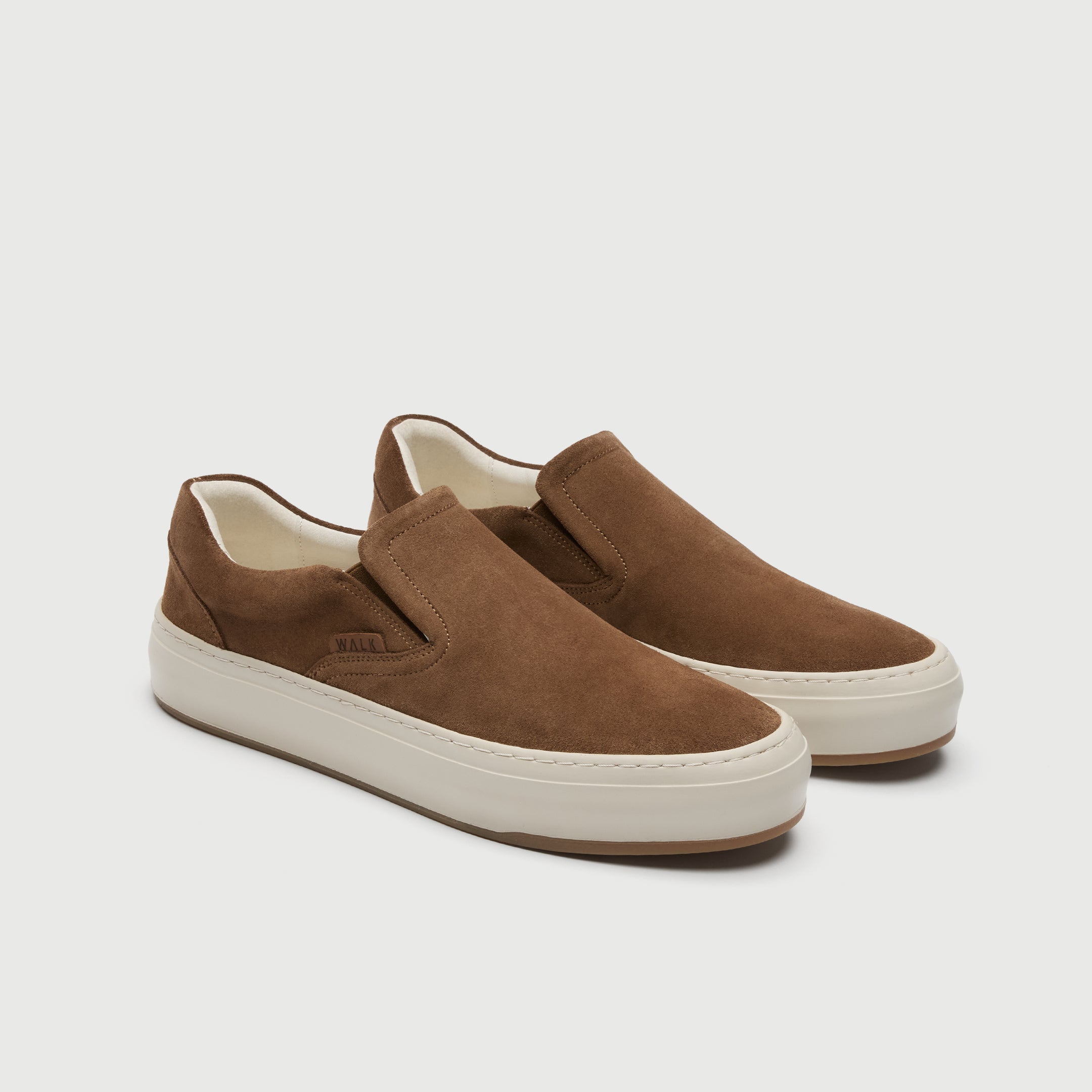 Walk London Mens Montpellier Trainer | Tan Suede