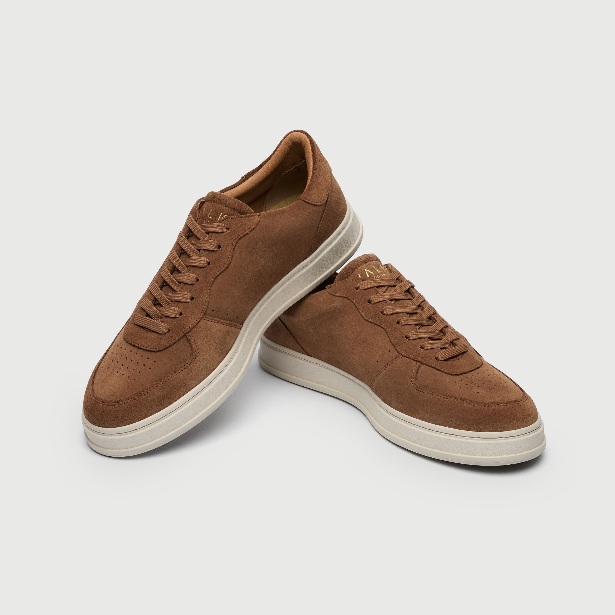 Walk London Men's Nevada Trainer in Tan Suede