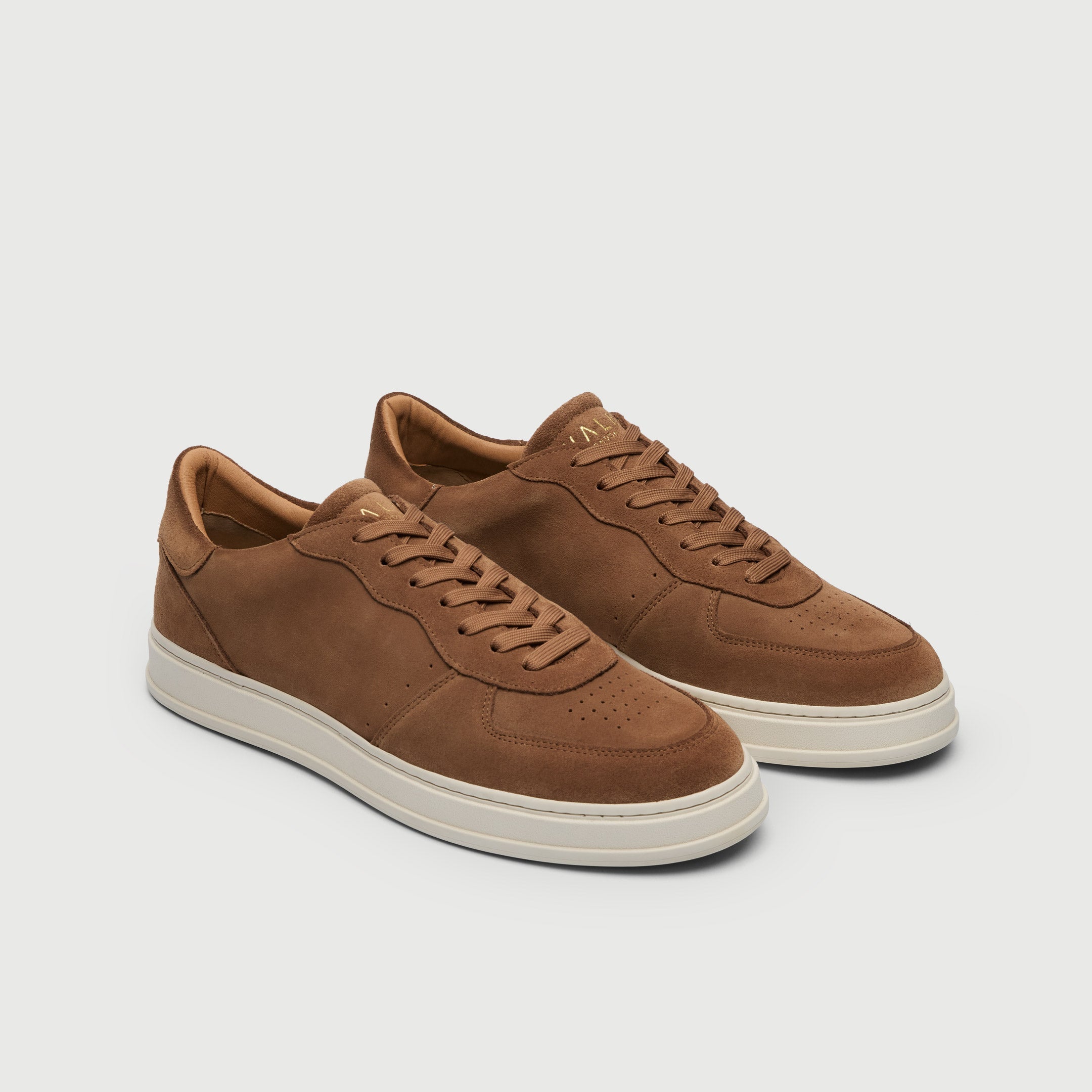 Walk London Men's Nevada Trainer in Tan Suede