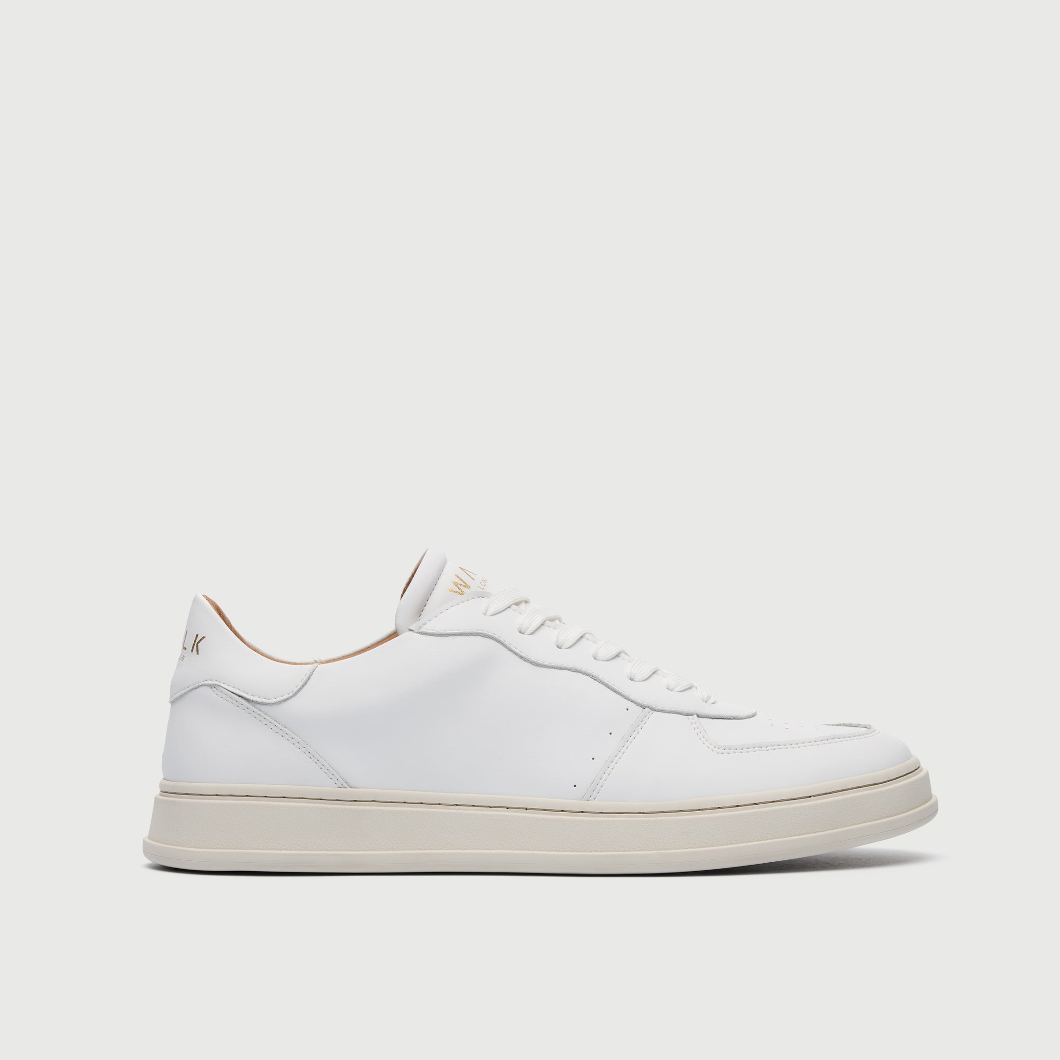 Walk London Men's Nevada Trainer in White Leather