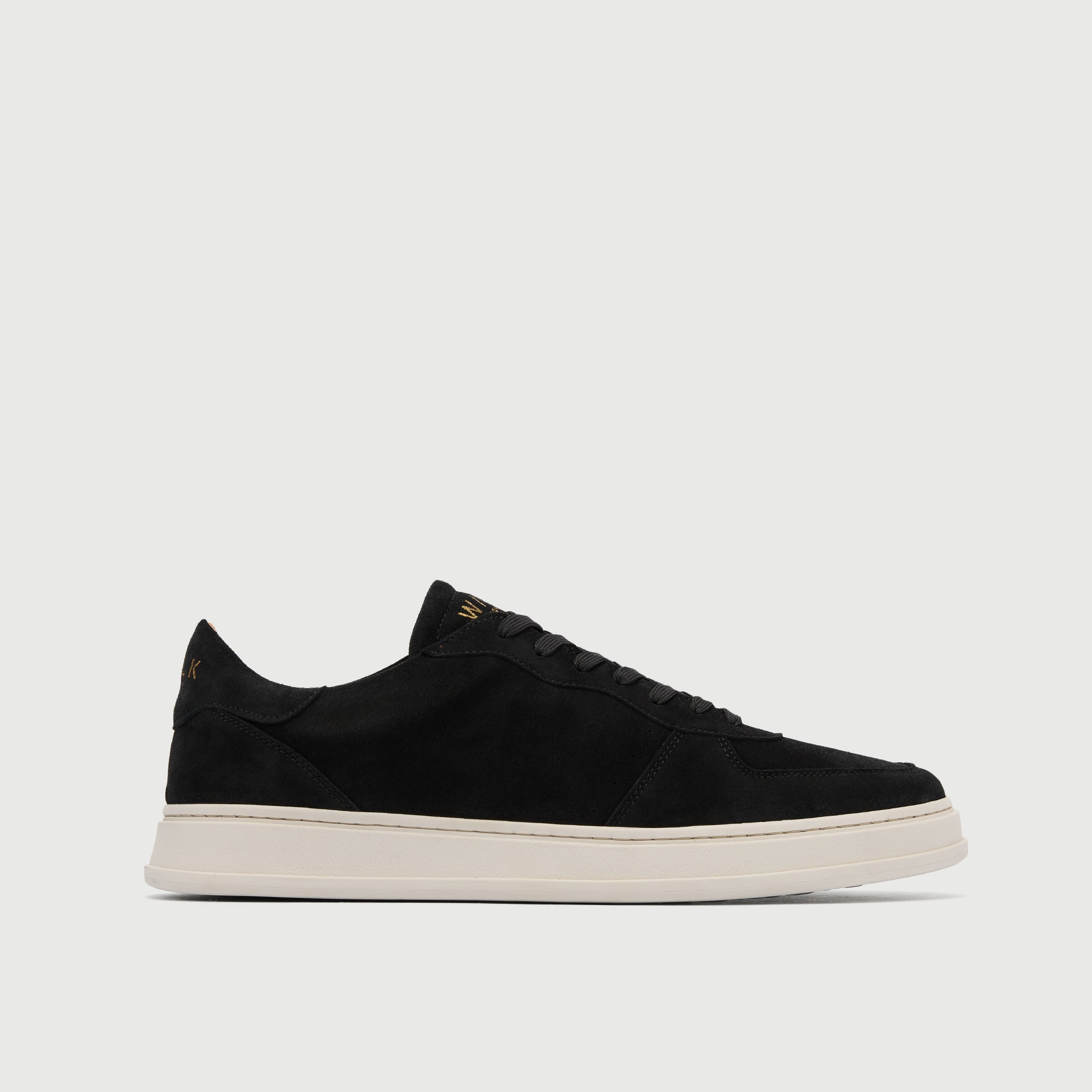 Walk London Mens Nevada Trainer in Black Suede