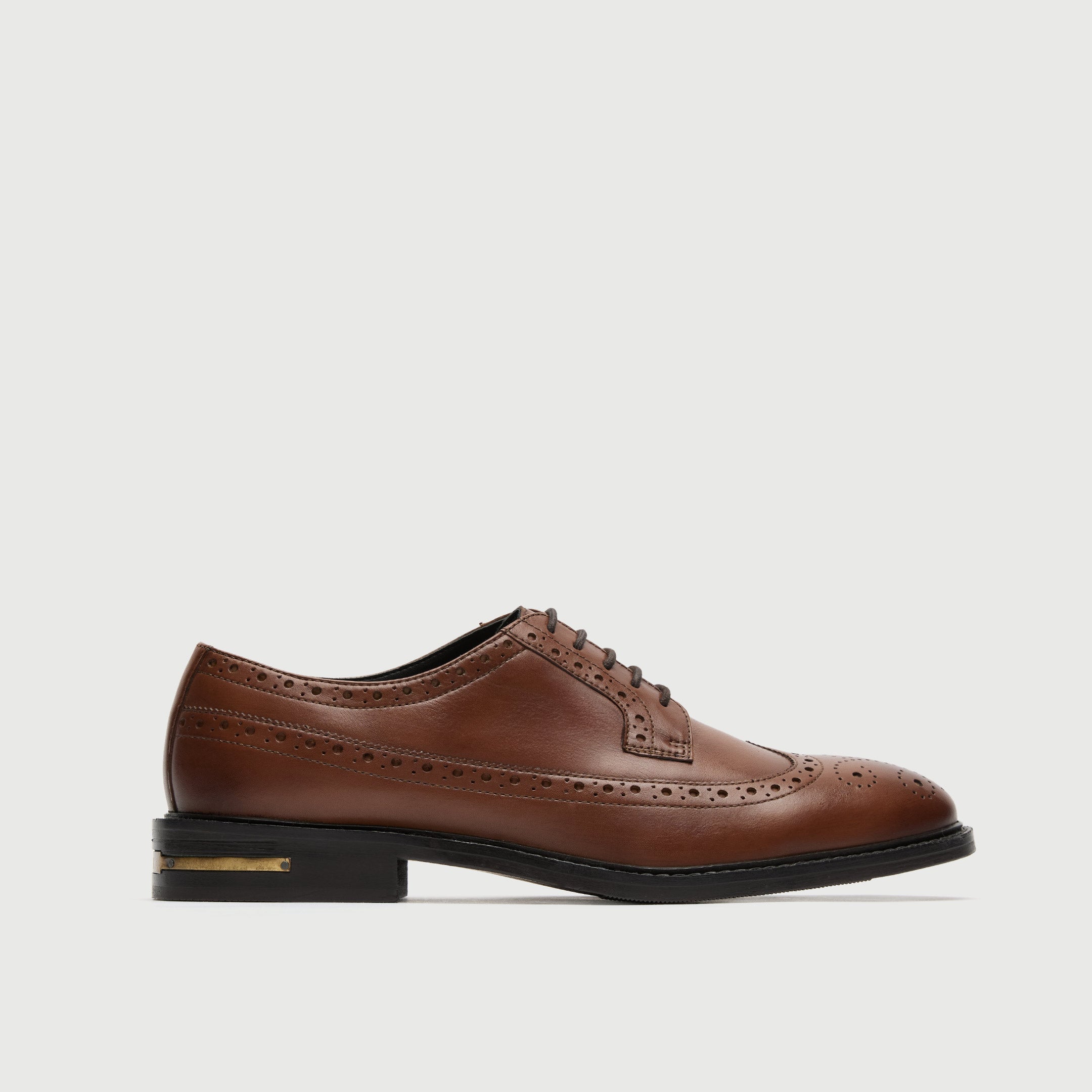 Walk London Mens Oliver Brogue in Tan Leather