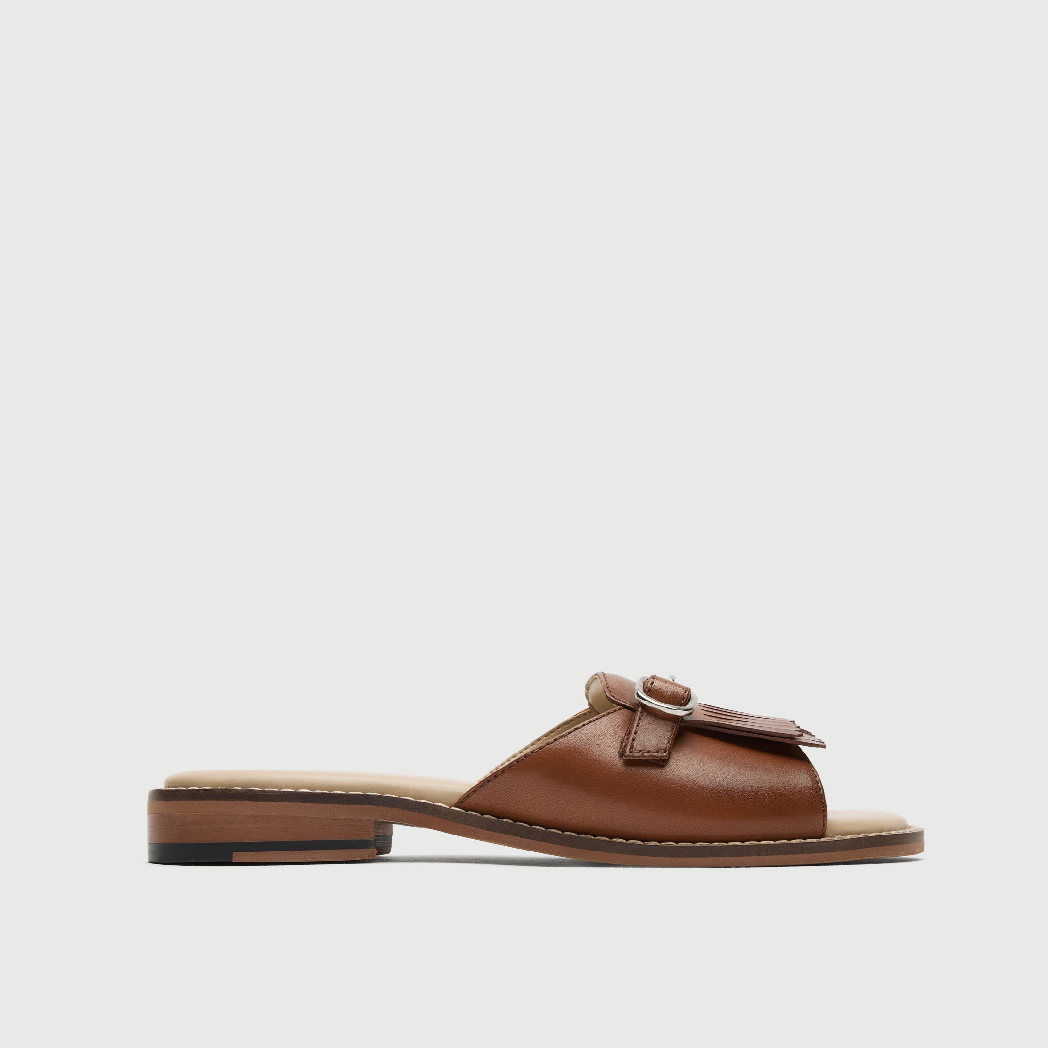 Walk London Womens Portofino Sandal in Tan Leather