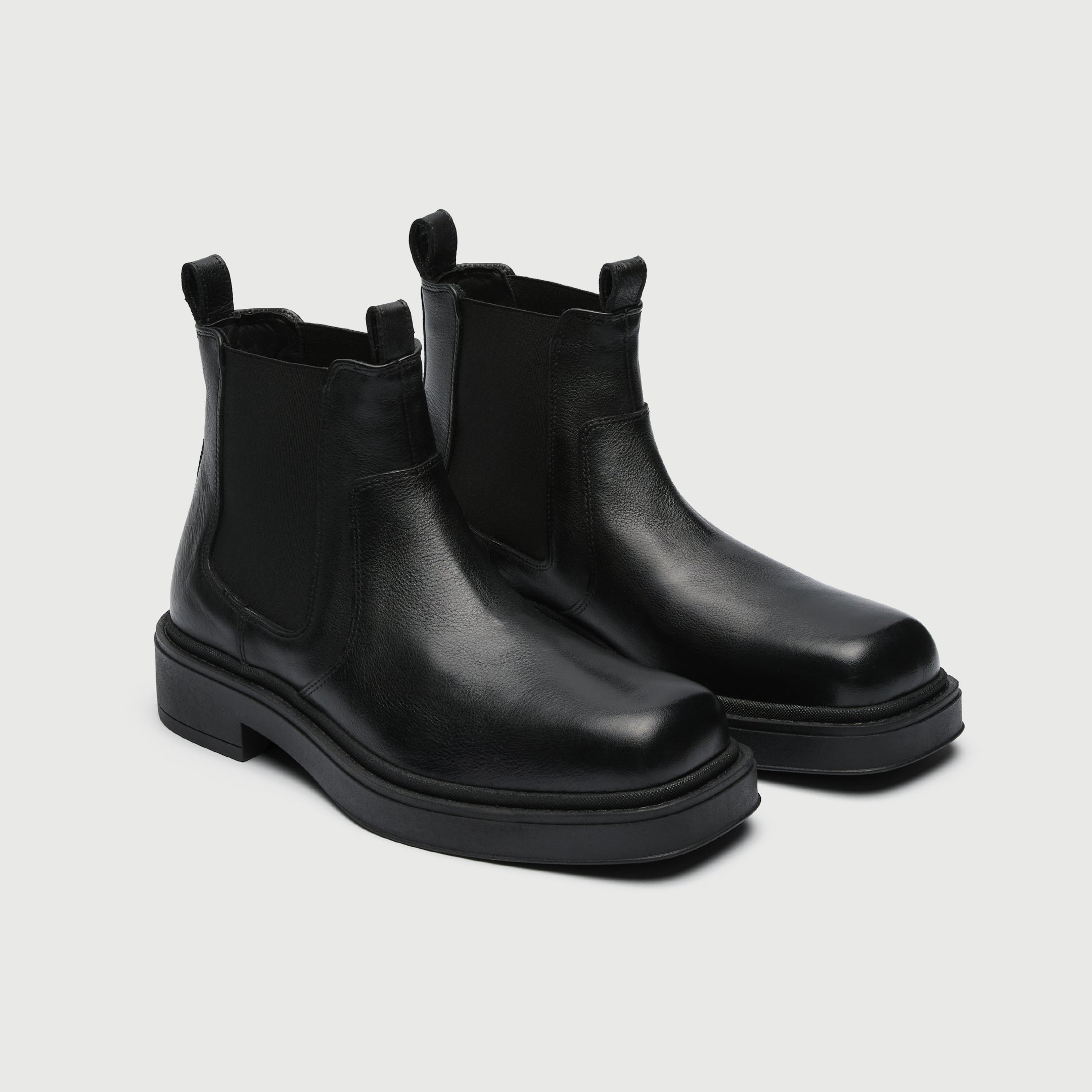 Walk London Mens Islington Chelsea Boot in Black Leather