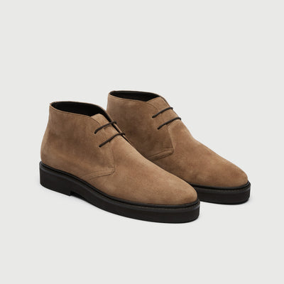 Walk London Mens Sloane Chukka Boot in Tan Suede