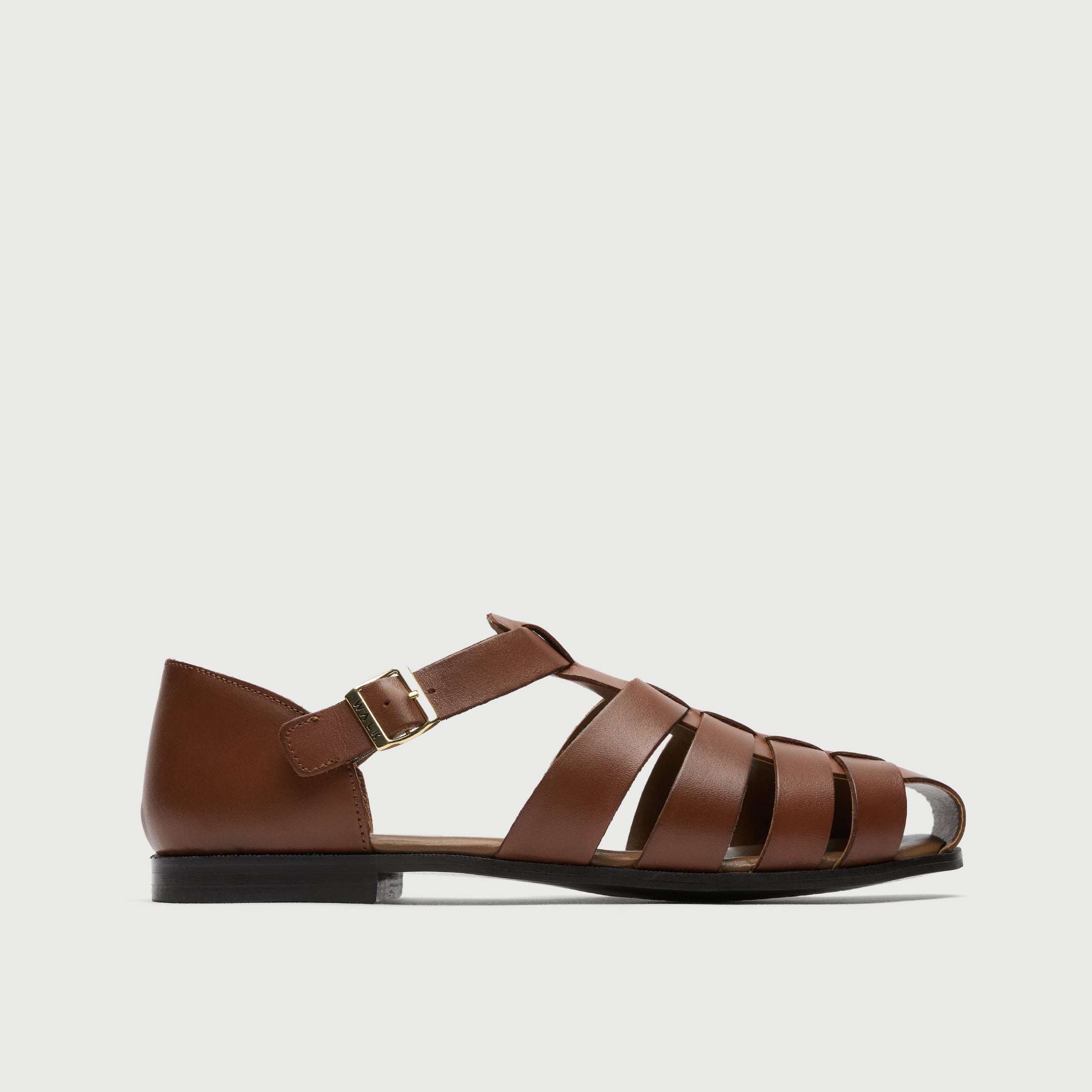 Walk London Mens Promenade Sandal in Tan Leather