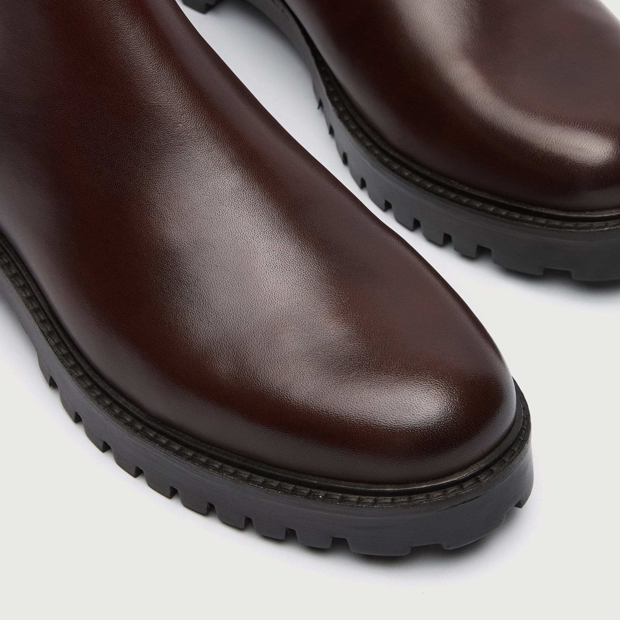 WALK London Men's Sean Chelsea Boot in Brown Leather