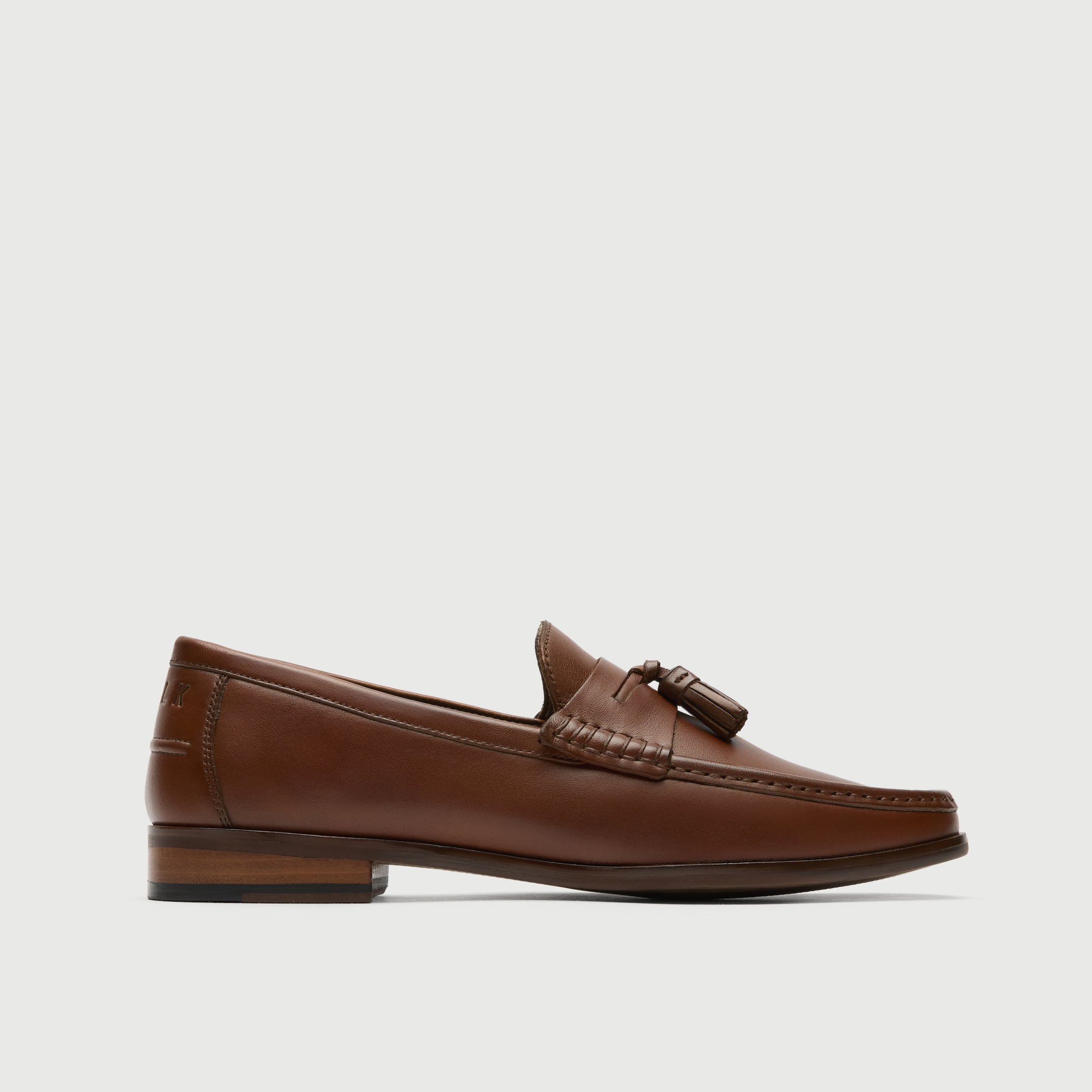 Walk London Mens Tino Tassel Loafer in Tan Leather