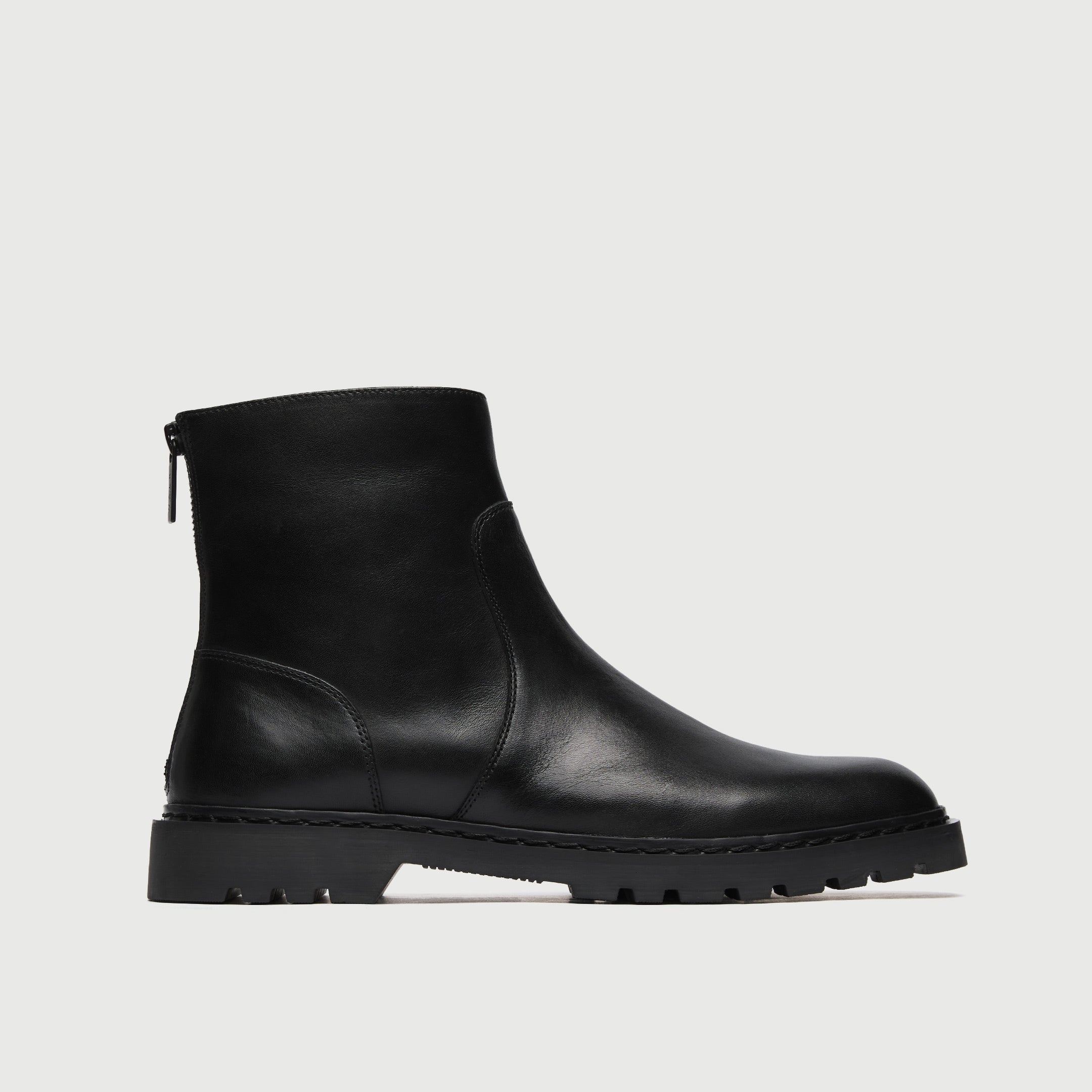 Walk London Ziggy Back Zip Boot | Black | Official Site