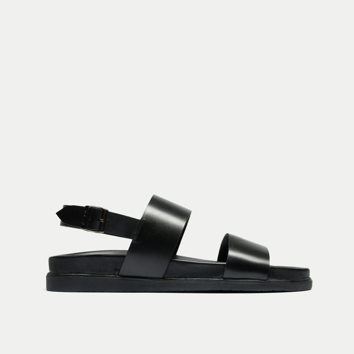 Walk London Jackson Sandals | Black Leather | Official Site