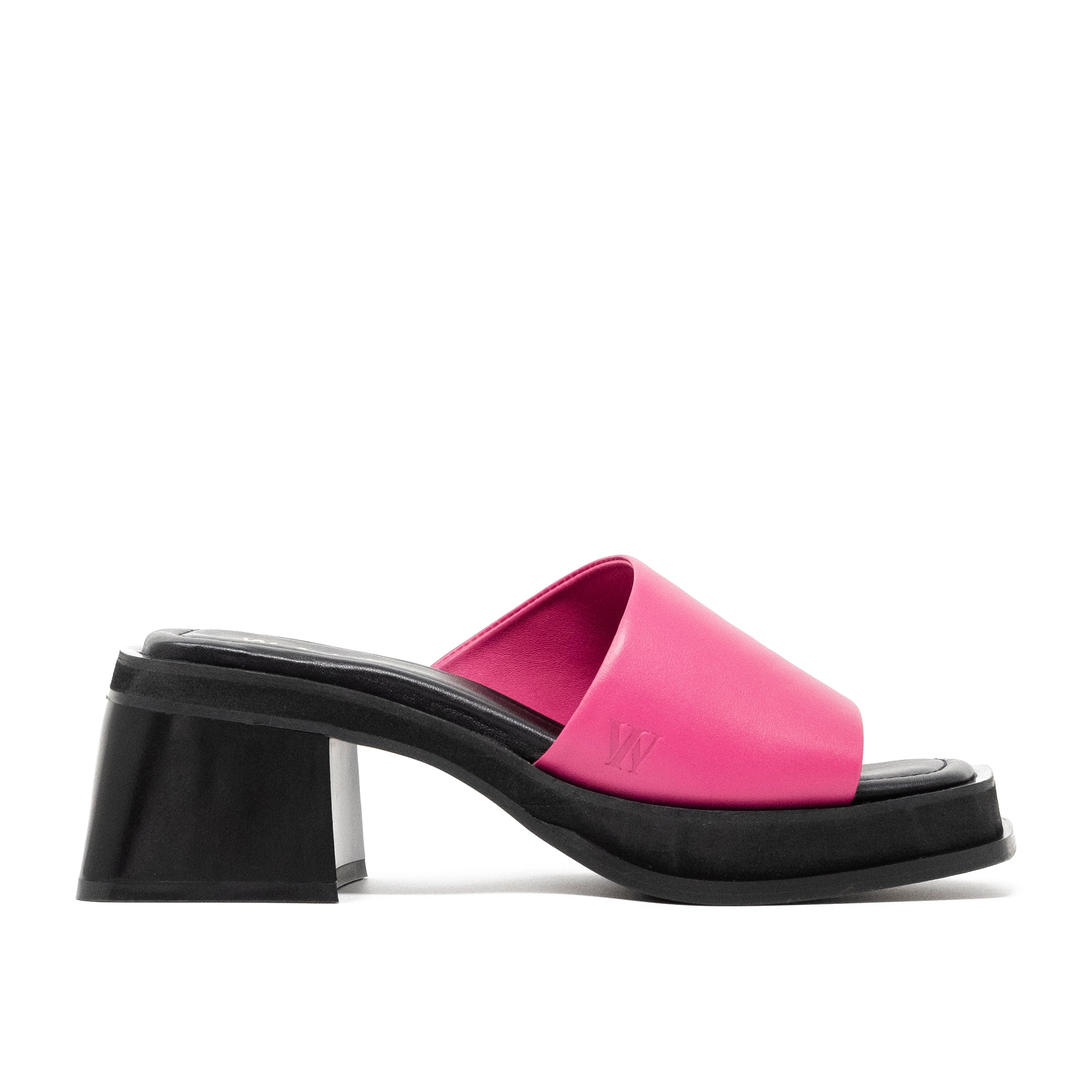 Walk London Lily Mule Heel Sandal Pink Official Site