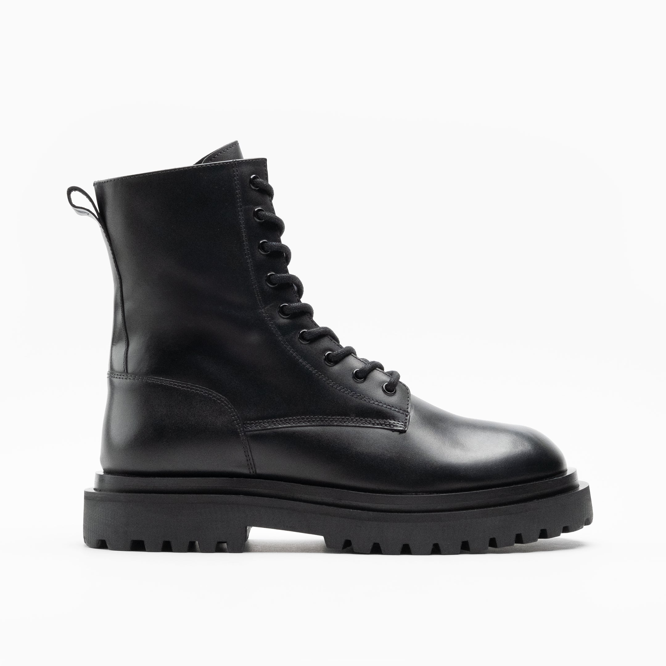 Walk London Sully Lace Boot - Black Leather - Official Site